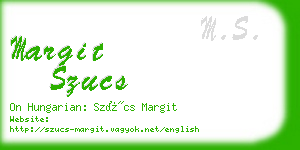 margit szucs business card